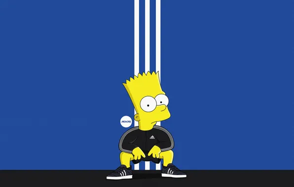 The simpsons, Figure, Adidas, Simpsons, Bart, Art, Adidas, Cartoon