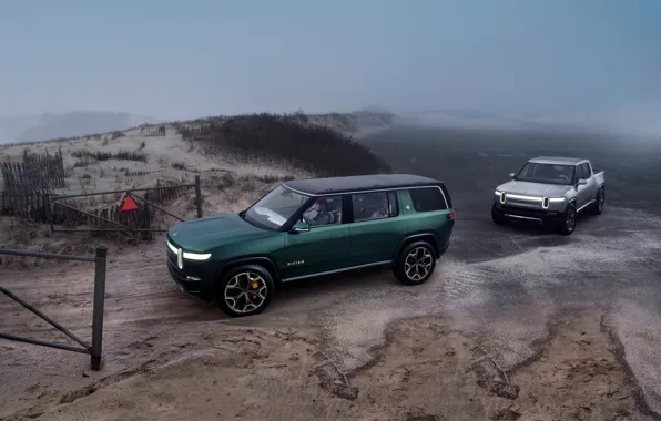 Picture pickup, SUV, 2019, R1T, Rivian, R1S
