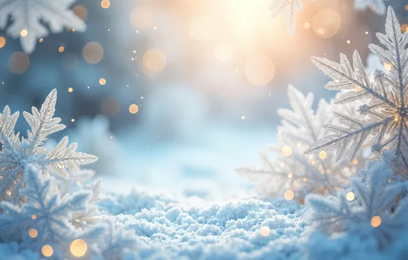 Picture winter, snow, snowflakes, background, Christmas, New year, Christmas, winter