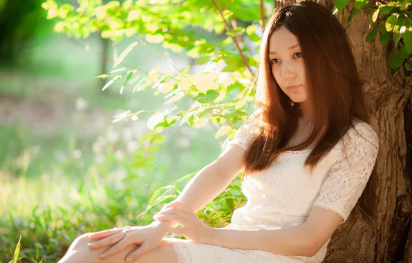 Summer, girl, mood, Asian