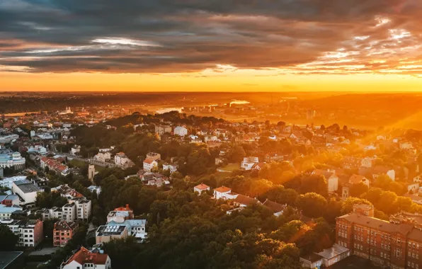 Lithuania, Kaunas, sunset
