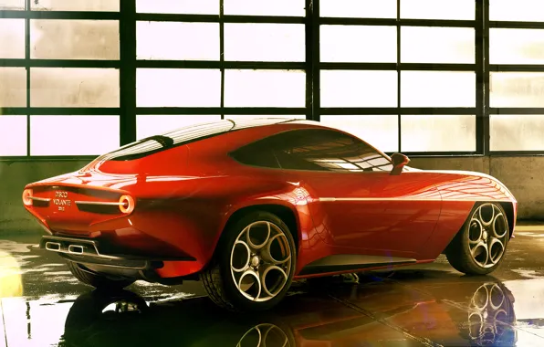 Concept, red, car, beautiful, Touring, Flying Disc, SuperLeggera