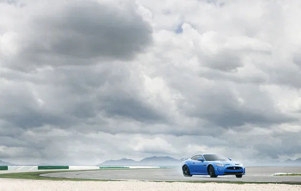 Road, the sky, clouds, machine, smoke, road, track, Jaguar