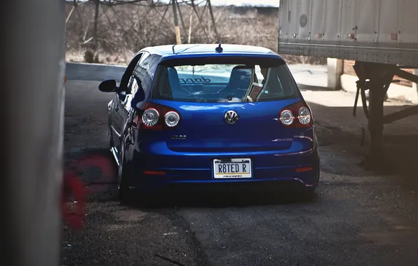 Blue, tuning, volkswagen, Golf, R32, golf, gti