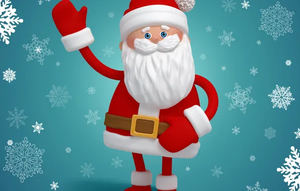 Snowflakes, new year, Christmas, christmas, new year, Santa Claus, Santa, winter