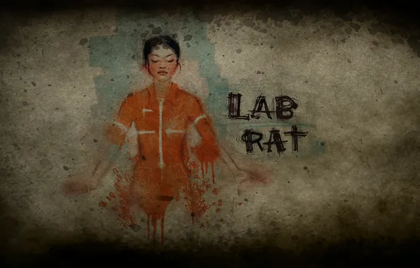 Picture girl, figure, form, rat, Rob, laboratory
