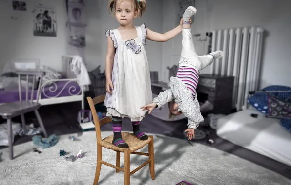 Children, photo, room, chairs, the situation