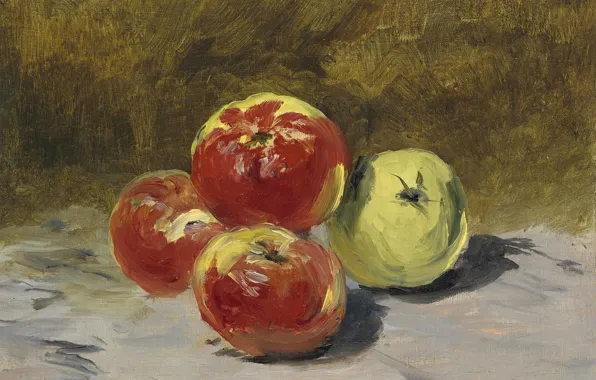 Picture picture, fruit, still life, Edouard Manet, Eduard Manet, Four Apples
