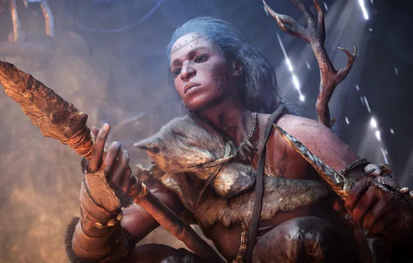 Girl, Far Cry, spear, Ubisoft, Primal, Ancient