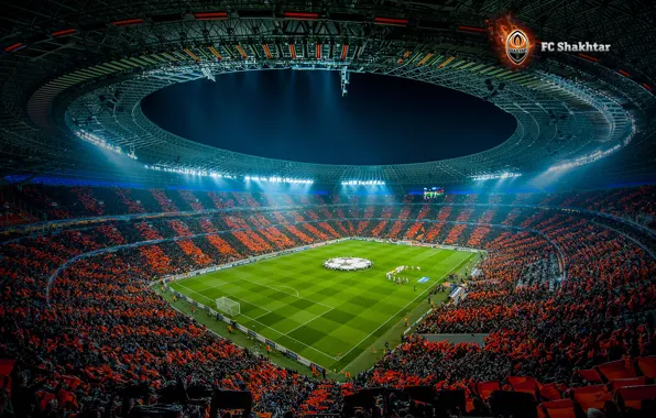 Picture Field, The game, Sport, Orange, Ukraine, Donetsk, Miner, Stadium