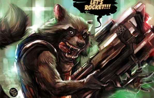 Picture raccoon, Marvel, rocket, raccoon, Guardians of the Galaxy