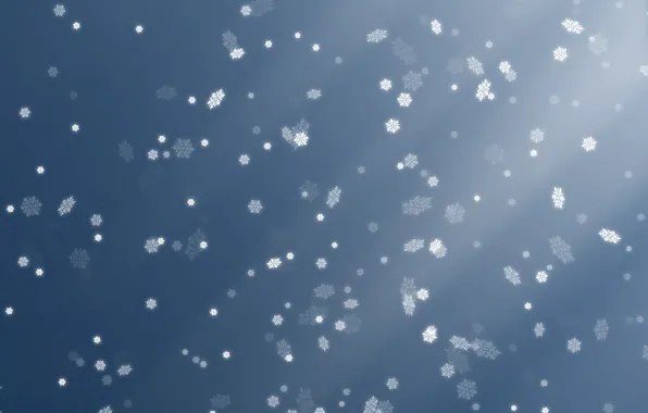 Rays, snowflakes, style, bright particles