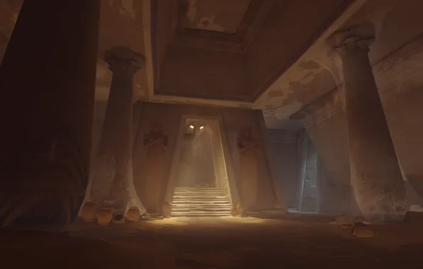 Statues, pitchers, Overwatch