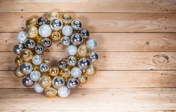 Picture decoration, New Year, Christmas, Christmas, wreath, wood, New Year, decoration