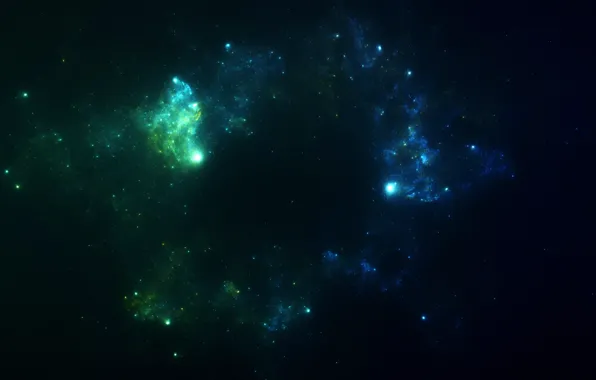 Space, stars, nebula, art, accumulation