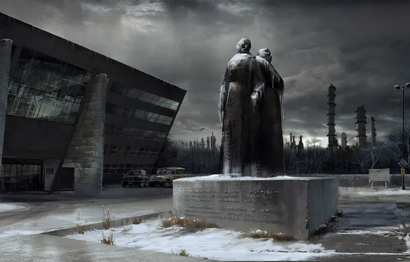 Picture snow, machine, plant, the building, monument, 007 Blood Stone