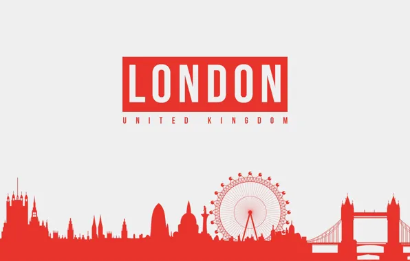 England, London, minimalism, vector