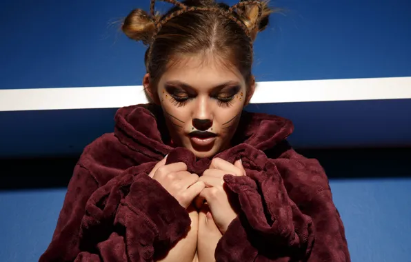 Cat, chest, Halloween, Monika Dee
