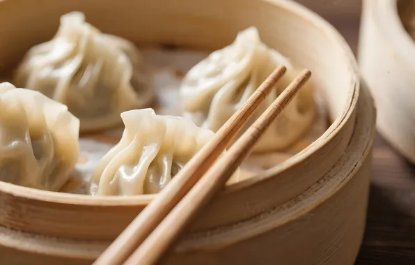 Picture bamboo, dumplings, steamed, steamer