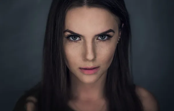 Picture girl, eyes, hair, look