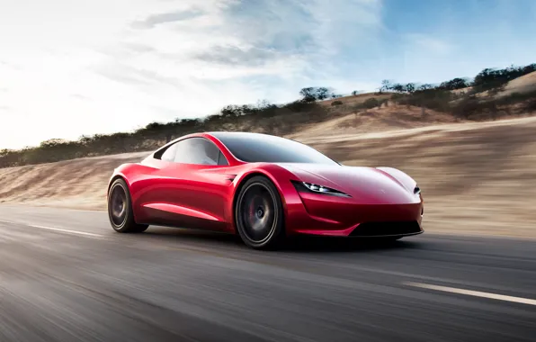 Picture car, Roadster, future, red, Tesla, 2020, Tesla Roadst