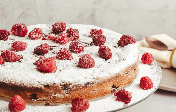 Berries, raspberry, food, pie, cake