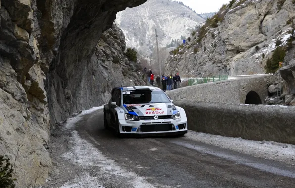 Picture Mountains, Rocks, Sport, Volkswagen, Machine, Red Bull, WRC, Rally