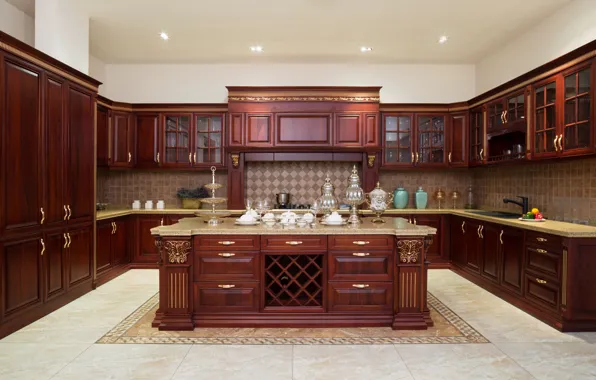 Picture furniture, large, kitchen, design, kitchen, luxury