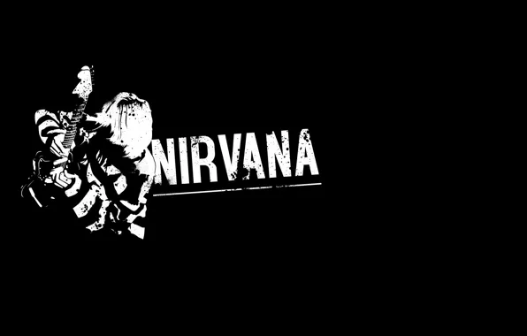Picture guitar, Nirvana, forever, Kurt Cobain, the king of grunge, nevermind