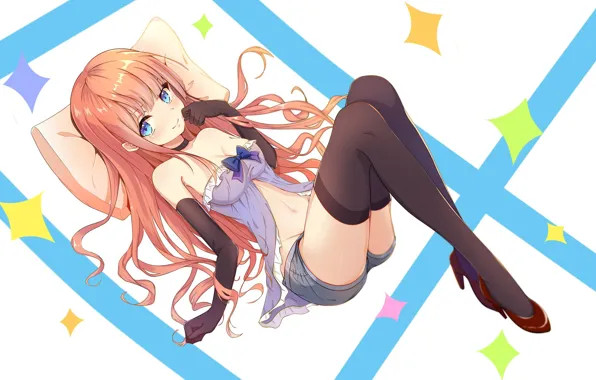 Girl, Shorts, Anime, Top