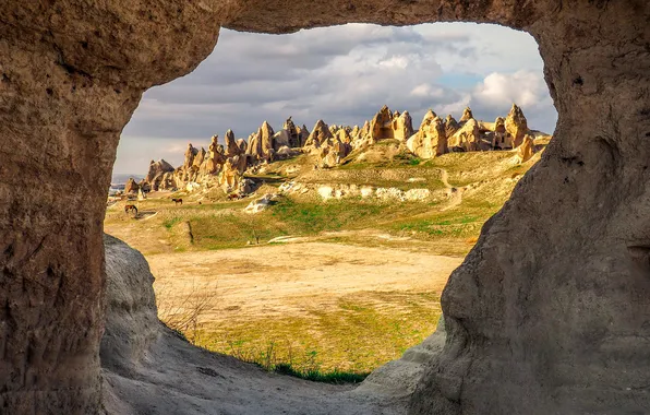Picture mountains, rocks, Turkey, Cappadocia