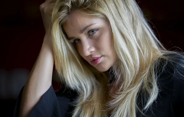 Picture girl, face, hair, blonde