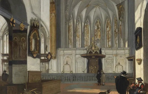 Picture Church in Utrecht from the Nave, Interior of the Choir of St John’s, 1654, Emanuel …