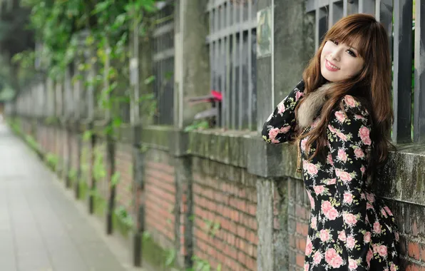 Summer, look, girl, the city, pose, smile, street, model