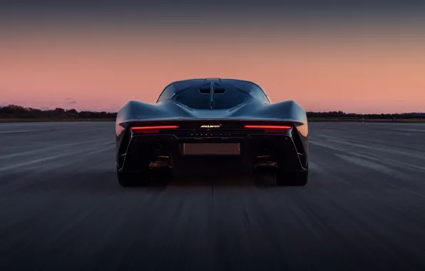 McLaren, the evening, supercar, rear view, hypercar, 2019, Speedtail