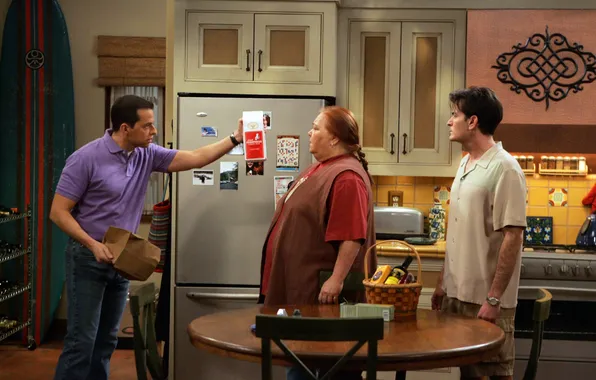 Picture the series, actors, characters, Charlie Sheen, John Cryer, Charlie Harper, Alan Harper, Two and a …