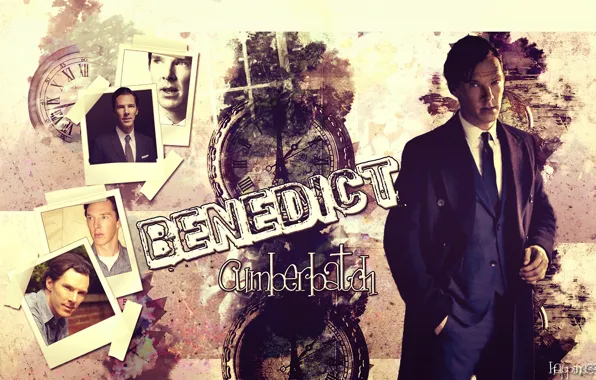 Collage, photos, Benedict Cumberbatch, Benedict Cumberbatch, British actor, by happinessismusic