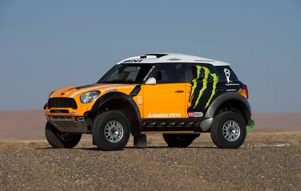 Yellow, Mini Cooper, Rally, Dakar, Rally, MINI, Mini Cooper, X-raid