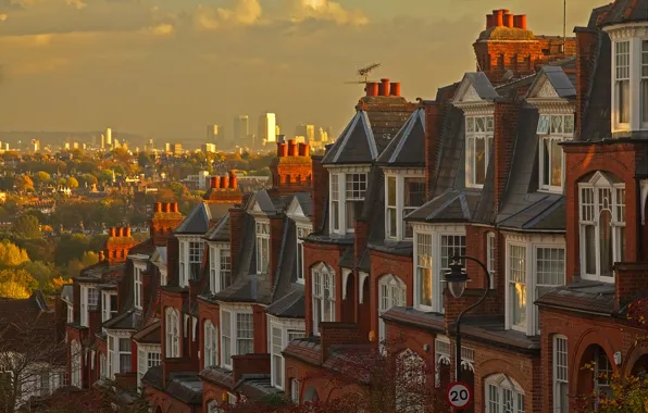 Street, England, London, home, panorama, Muswell Hill
