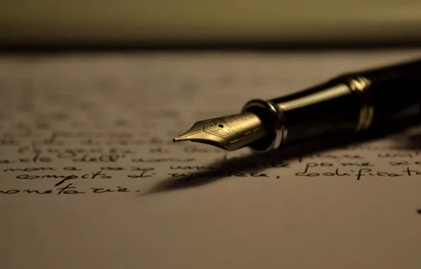 Letter, retro, pen, handle