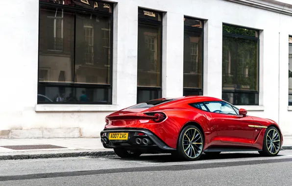 Red, sports car, Aston Martin Vanquish Zagato, Gran Turismо