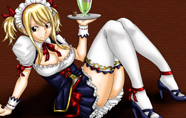 Girl, the waitress, the maid, Fairy Tail, Lucy, Fairy Tail, Lucy Heartfilia