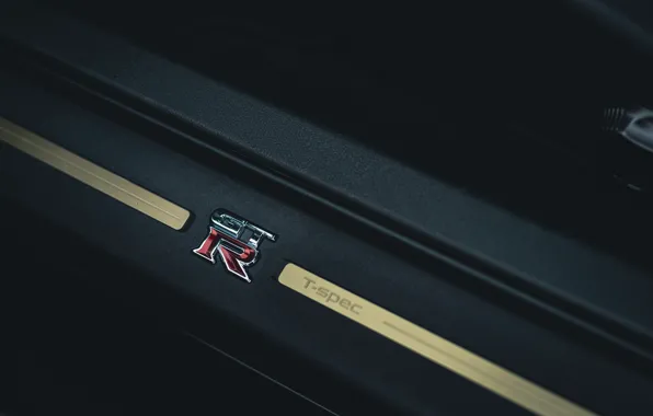 Logo, Nissan, GT-R, R35, badge, 2022, Nissan GT-R Premium Edition T-spec