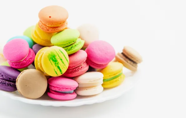 Colorful, cookies, macaron, almond