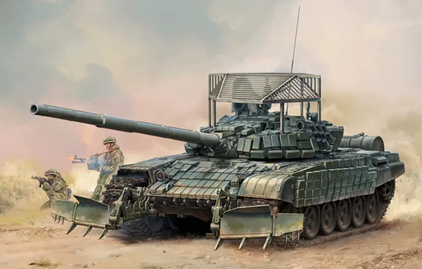 USSR, Russia, the armed forces of Russia, main battle tank, MBT, Chen, T-72B1, armored forces