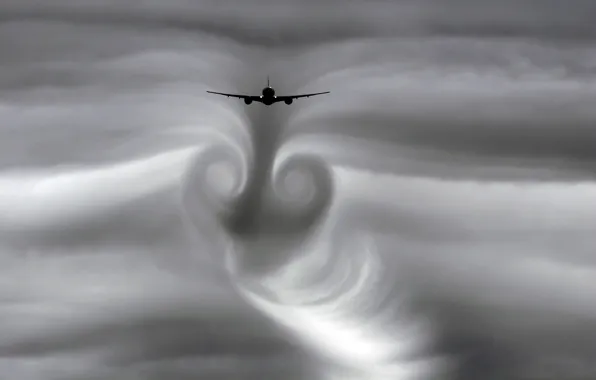Clouds, liner, swirls