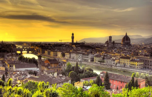 Picture sunset, Italy, Florence, Italy, Sunset, Florence