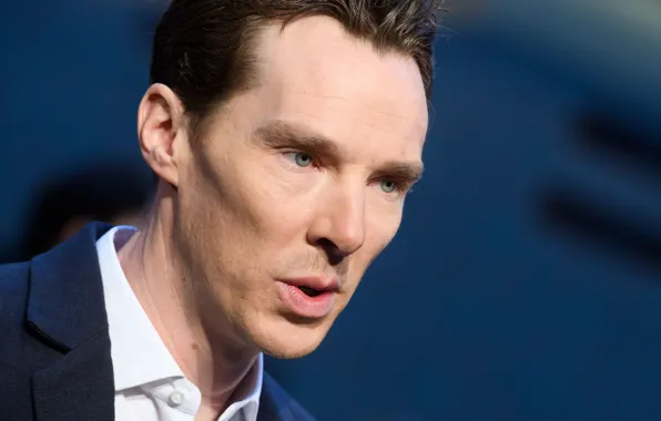 Background, blue background, Benedict Cumberbatch, Benedict Cumberbatch, British actor