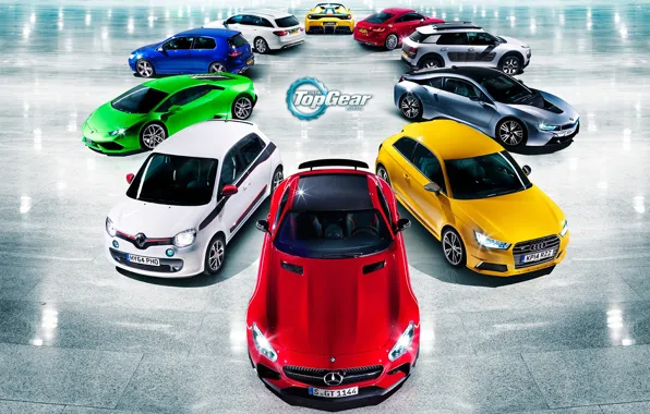 Picture Audi, Mercedes-Benz, Lamborghini, BMW, Volkswagen, Renault, Top Gear, Ferrari