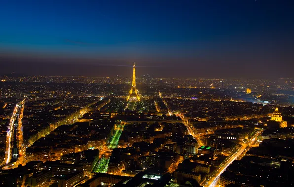 Night, lights, Paris